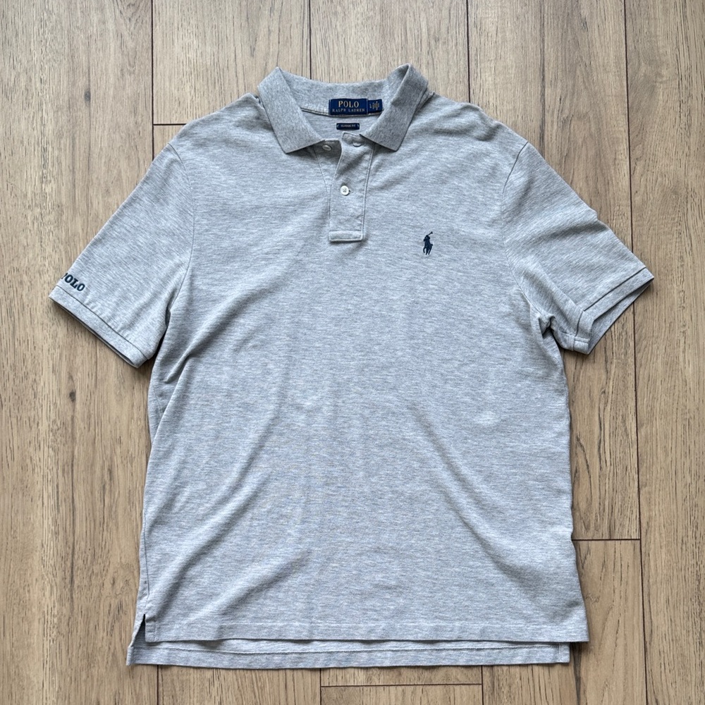 Polo by Ralph Lauren Men’s Polo Shirt Large Gray Short Sleeve Classic Fit